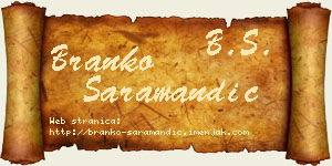 Branko Saramandić vizit kartica